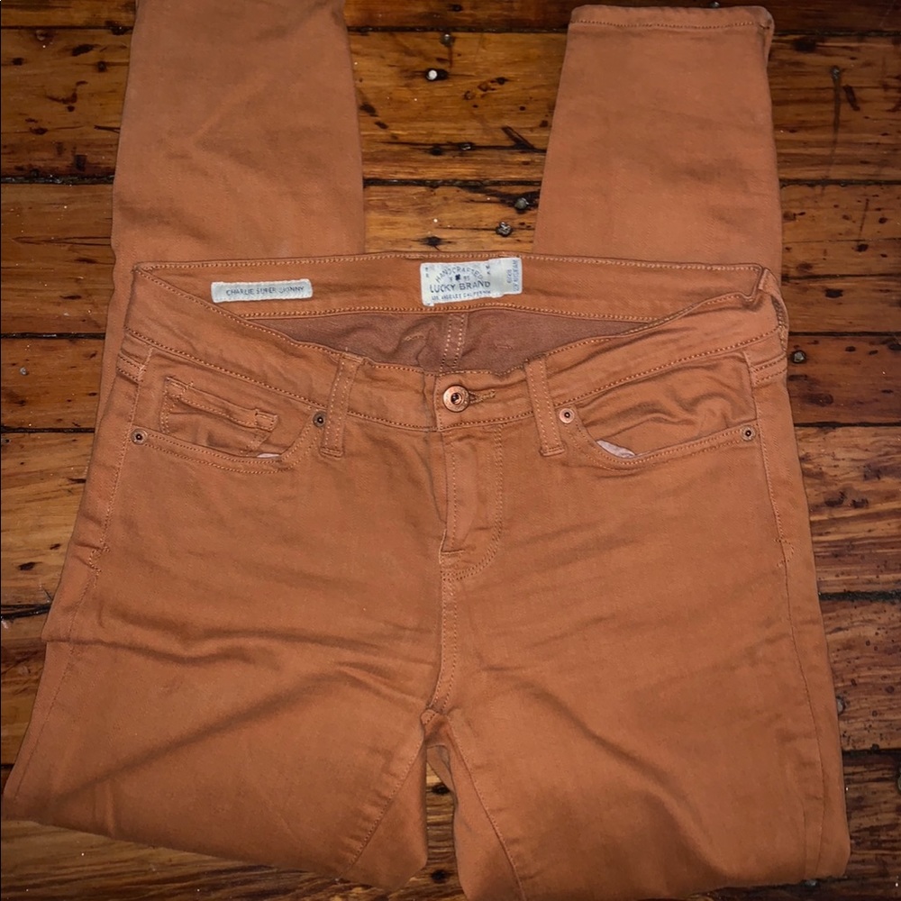Lucky Brand Super Skinny Orange Skinny Jeans